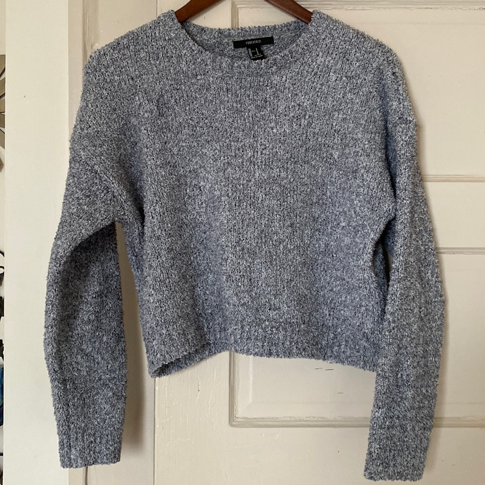 Forever 21 Gray Merle Plush Sweater | Size Small | Great Used Condition